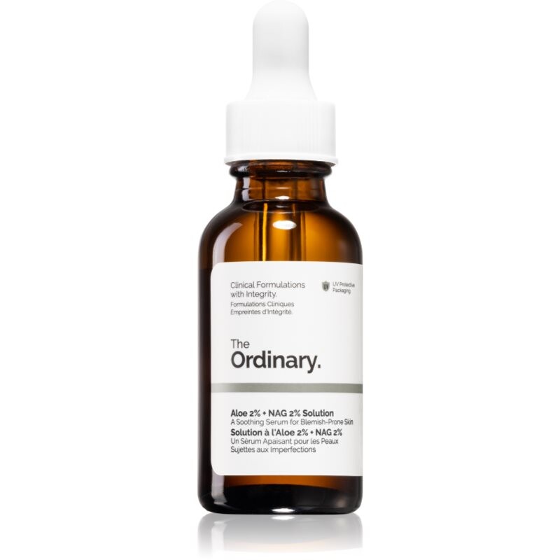 The Ordinary Aloe 2% + NAG 2% Solution soothing serum to treat acne 30 ml