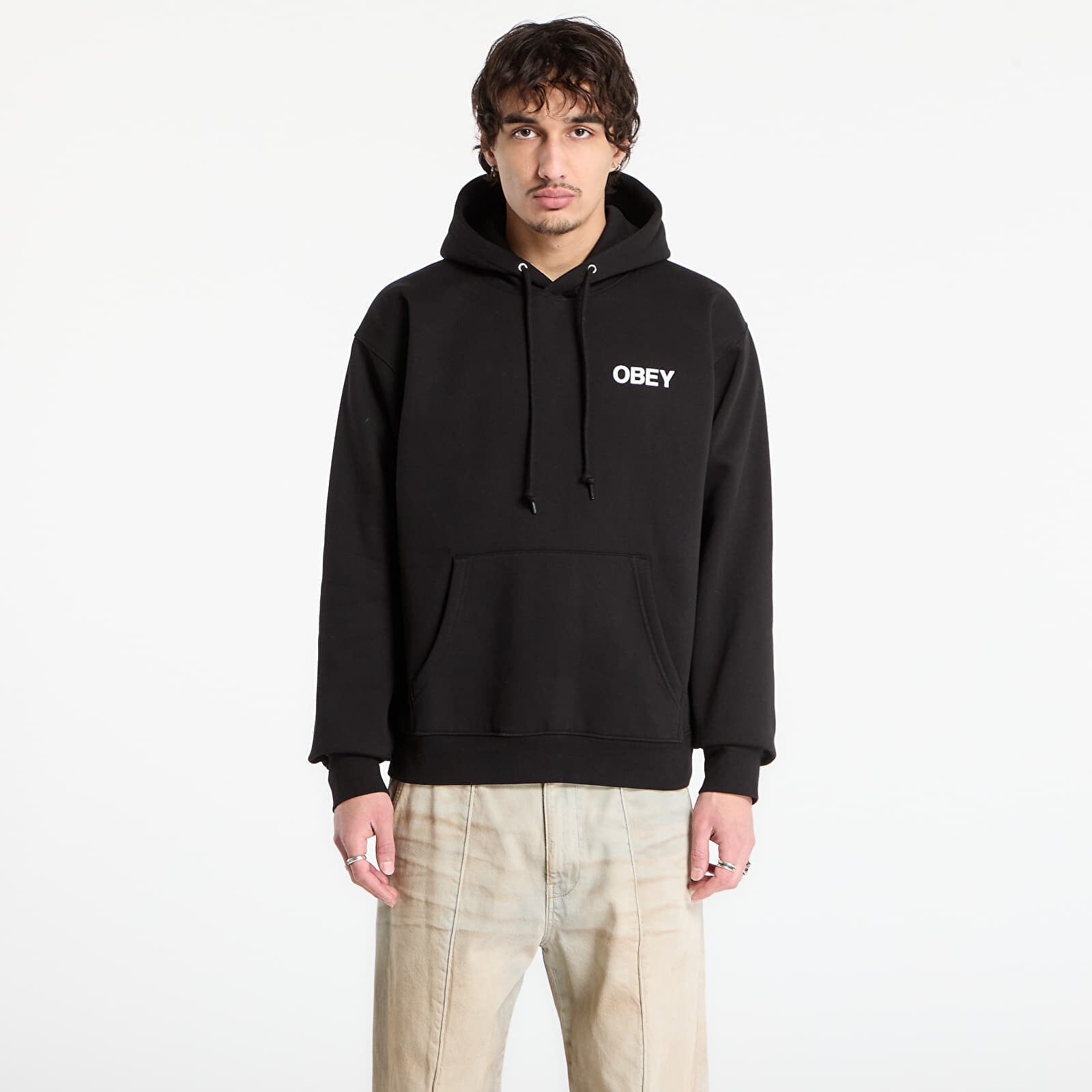 Sweatshirt OBEY Doberman Pullover Hood Black XL