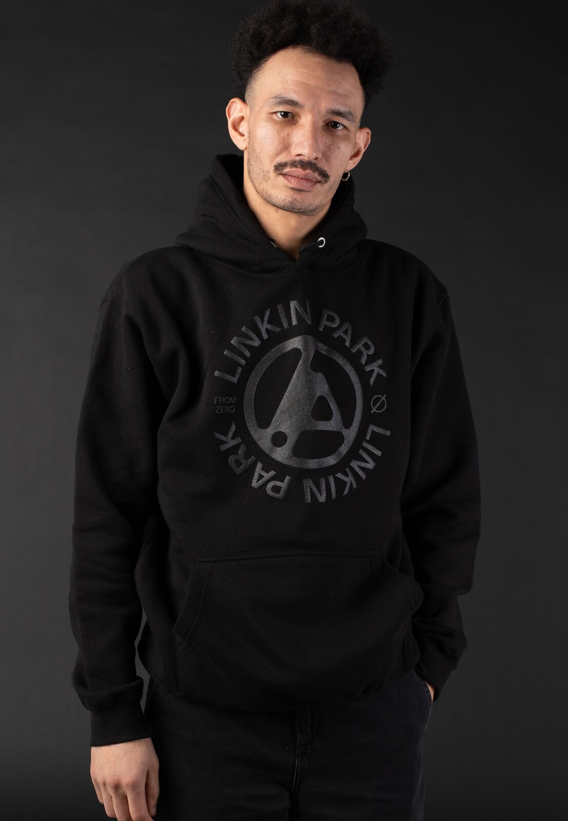 Linkin Park - From Zero Logo Limited Black On Black - Hoodie - black - L - 80% Organic Cotton, 20% Polyester