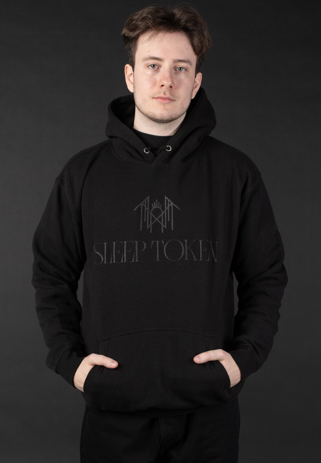 Sleep Token - Jerry Limited Black On Black - Hoodie - black - L - 80% Organic Cotton, 20% Polyester