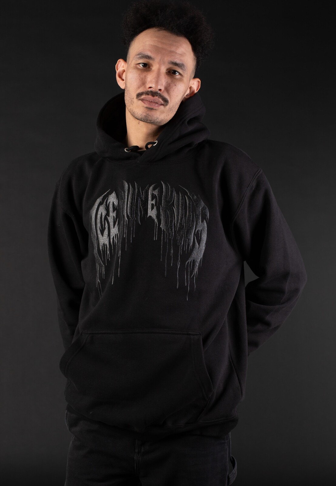 Ice Nine Kills - Reaper Limited Black On Black - Hoodie - black - L - 80% Organic Cotton, 20% Polyester