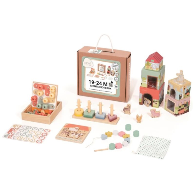 eliNeli Montessori Box 19-24 m toy set wooden