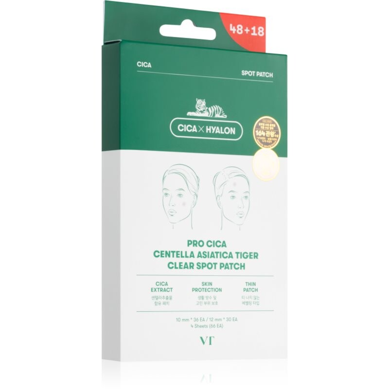 VT Cosmetics Pro Cica Centella Asiatica Tiger Clear Spot Patch patches for problem skin 66 pc