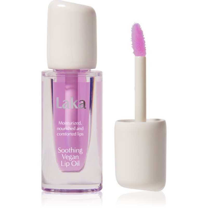 Laka Soothing Vegan Lip Oil lip oil with soothing effect shade Calming Purple 4.5 ml