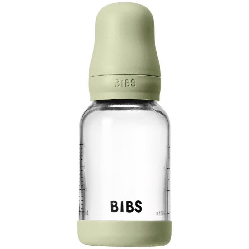 BIBS Baby Glass Bottle Round Latex anti-colic bottle Sage 120 ml