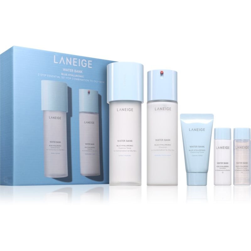 LANEIGE Water Bank Blue Hyaluronic 2-Step Essentials Set for Combination to Oily Skin gift set for women