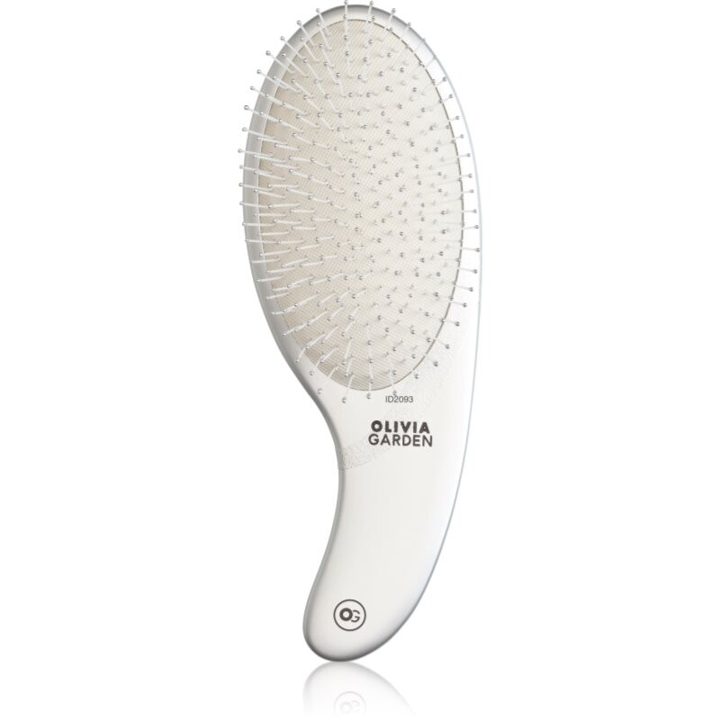 Olivia Garden Expert CURVE Nylon Silver hairbrush 1 pc