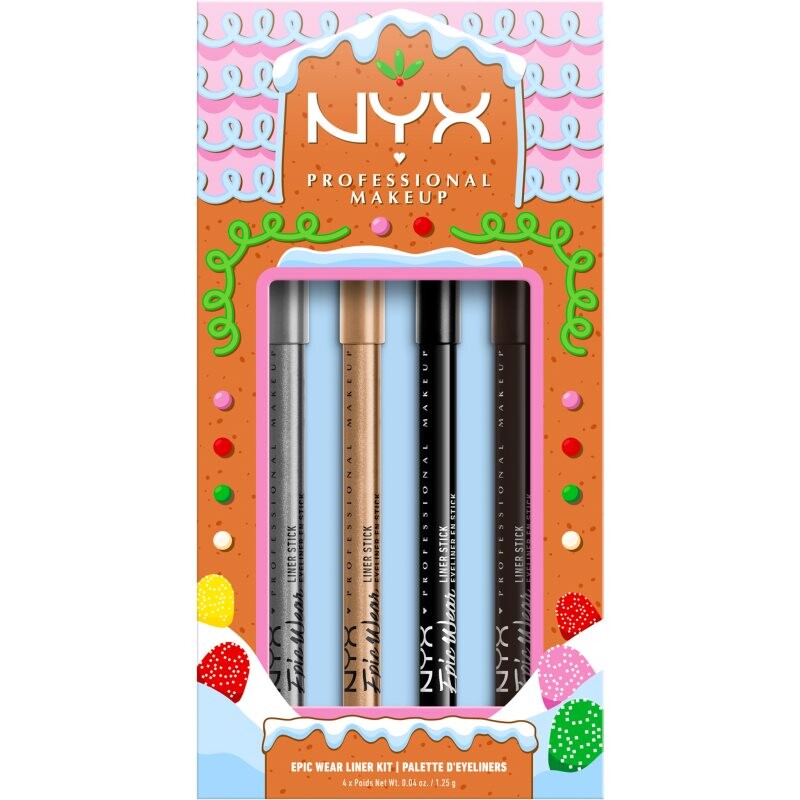 NYX Professional Makeup Gingerbaddie Land Epic Liner gift set for the eye area