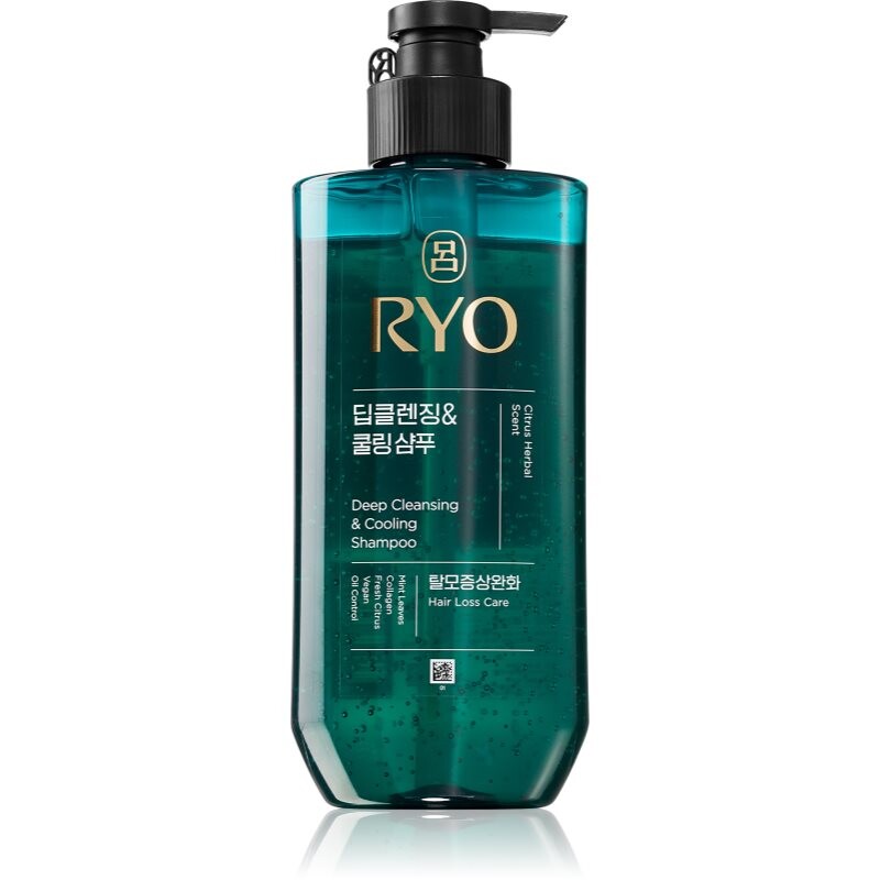 RYO Deep Cleansing & Cooling Shampoo deep cleanse clarifying shampoo with cooling effect 480 ml