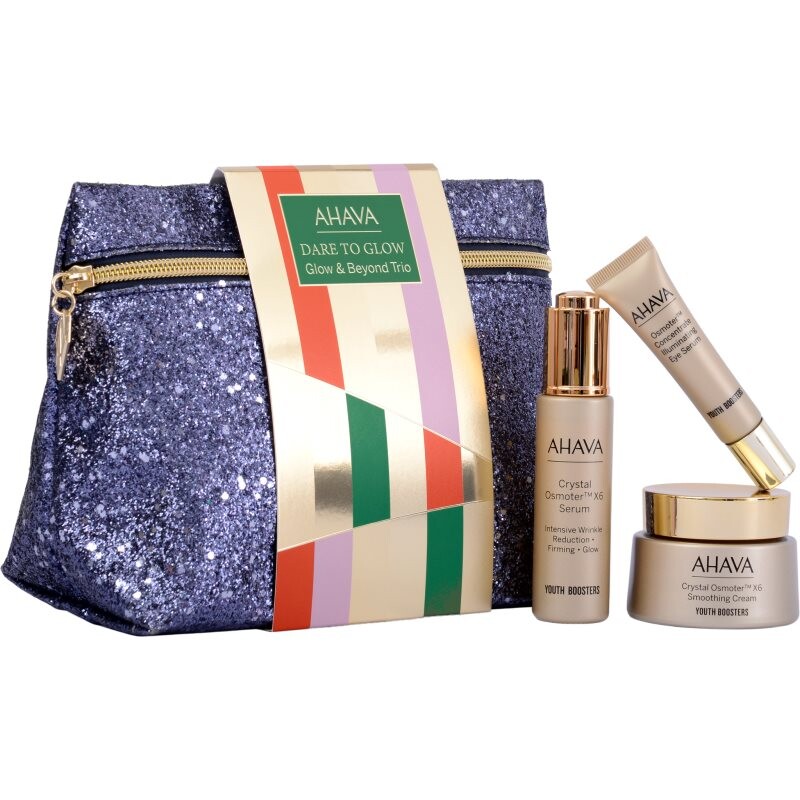 AHAVA Dare to Glow Glow & Behold Trio gift set to brighten and smooth the skin