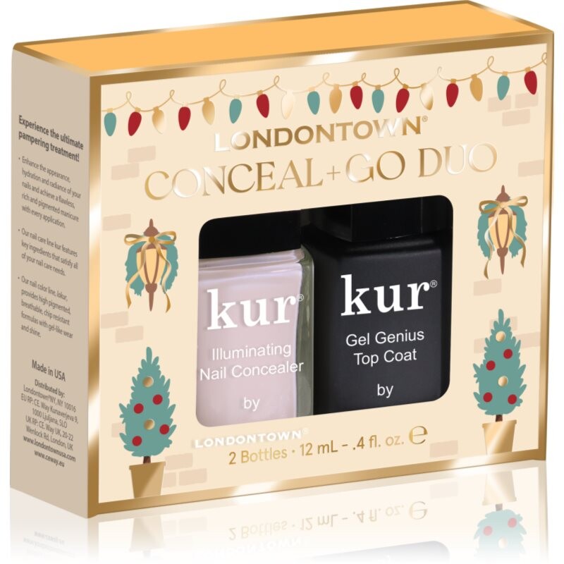 LONDONTOWN Kur Conceal + Go Duo nail polish set shade Pink Holiday Edition