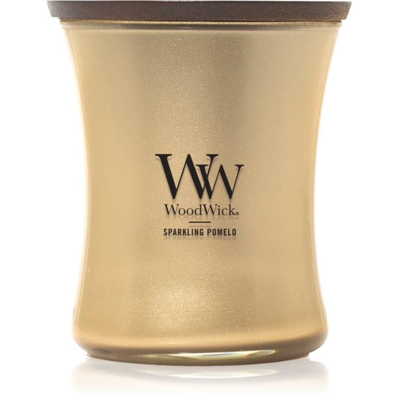 Woodwick Precious Metals Sparkling Pomelo scented candle 275 g