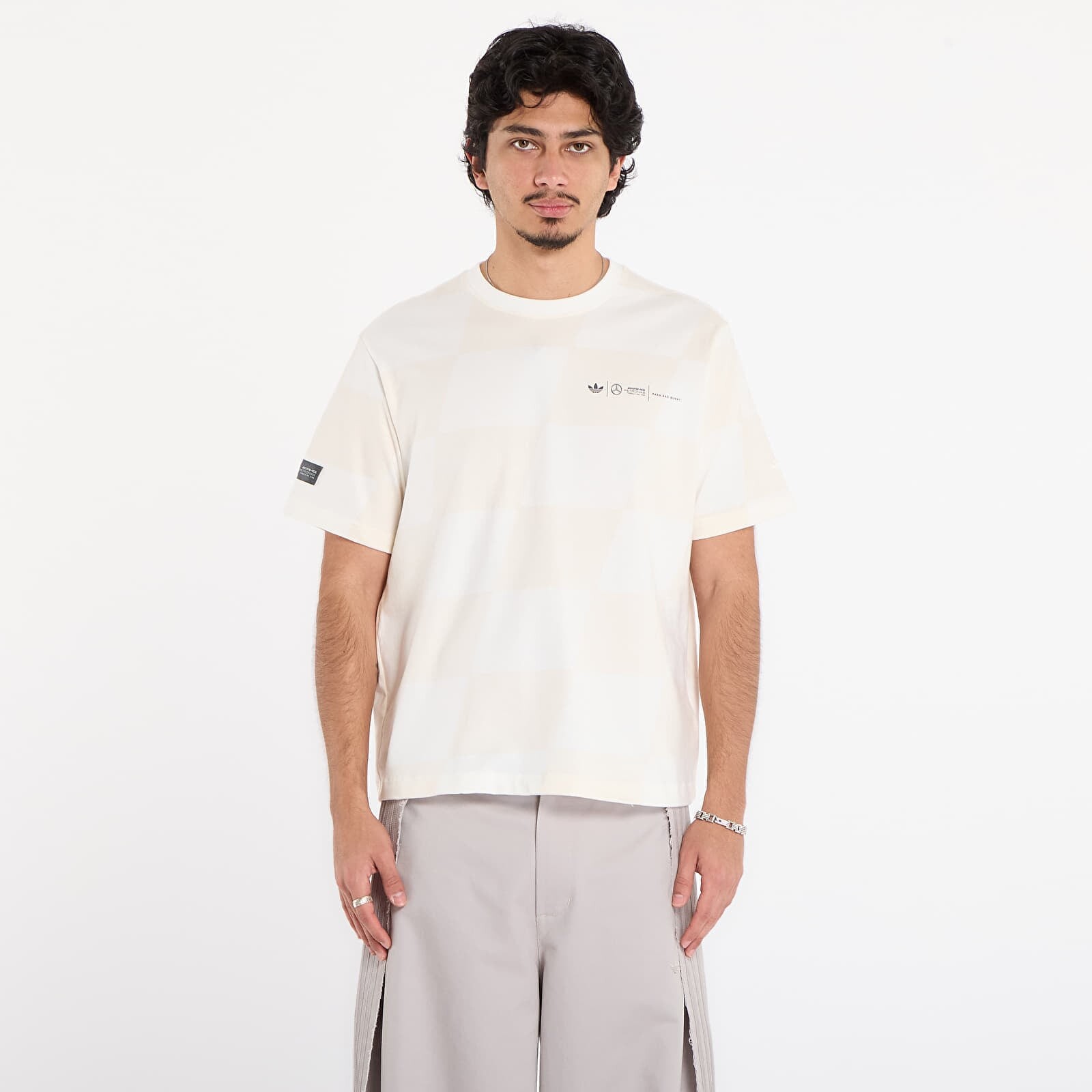 T-shirt adidas x Bad Bunny x Mercedes - AMG Petronas Formula One Team Racing Tee Core White/ Core White L