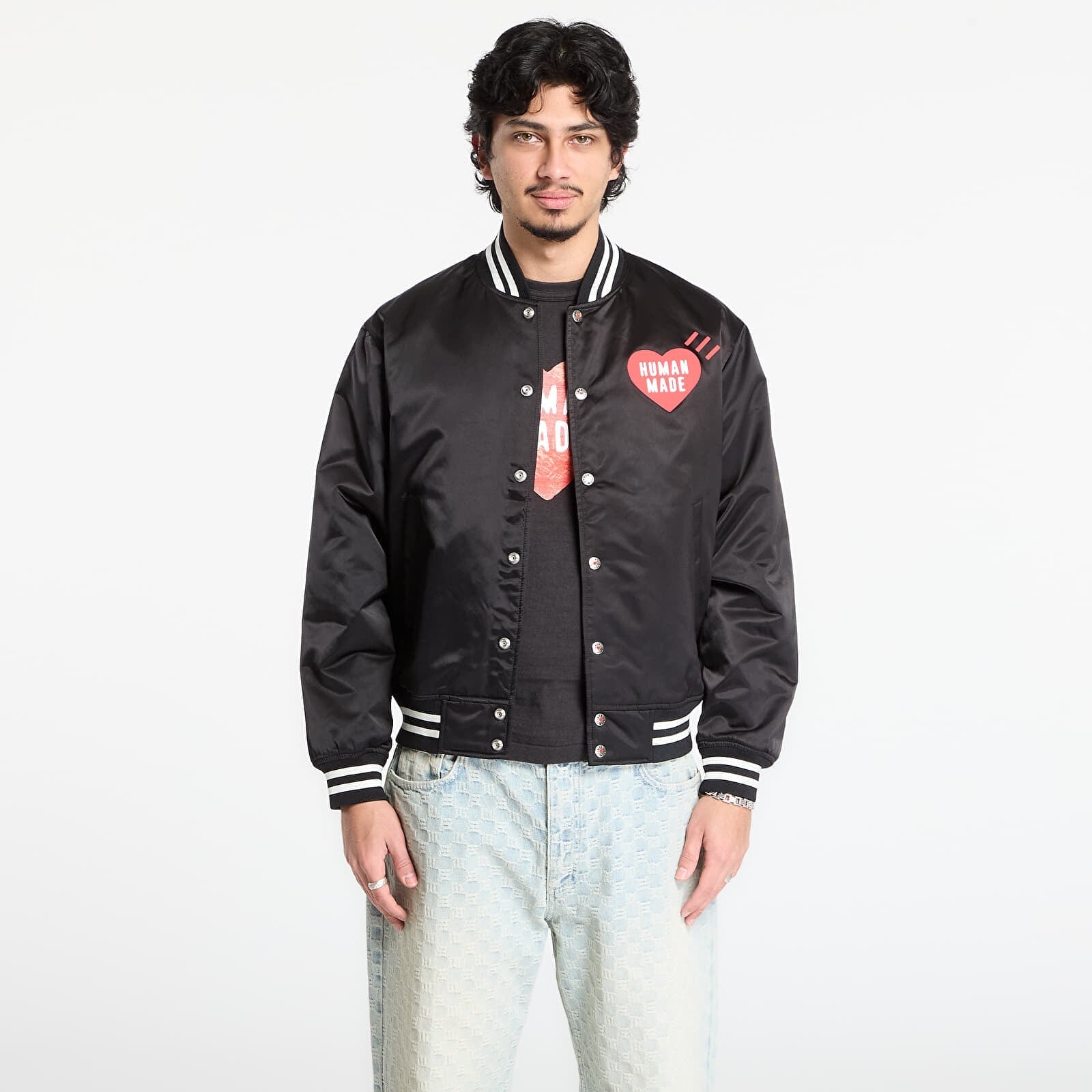 Jacket HUMAN MADE Nylon Stadium Jacket UNISEX Black L