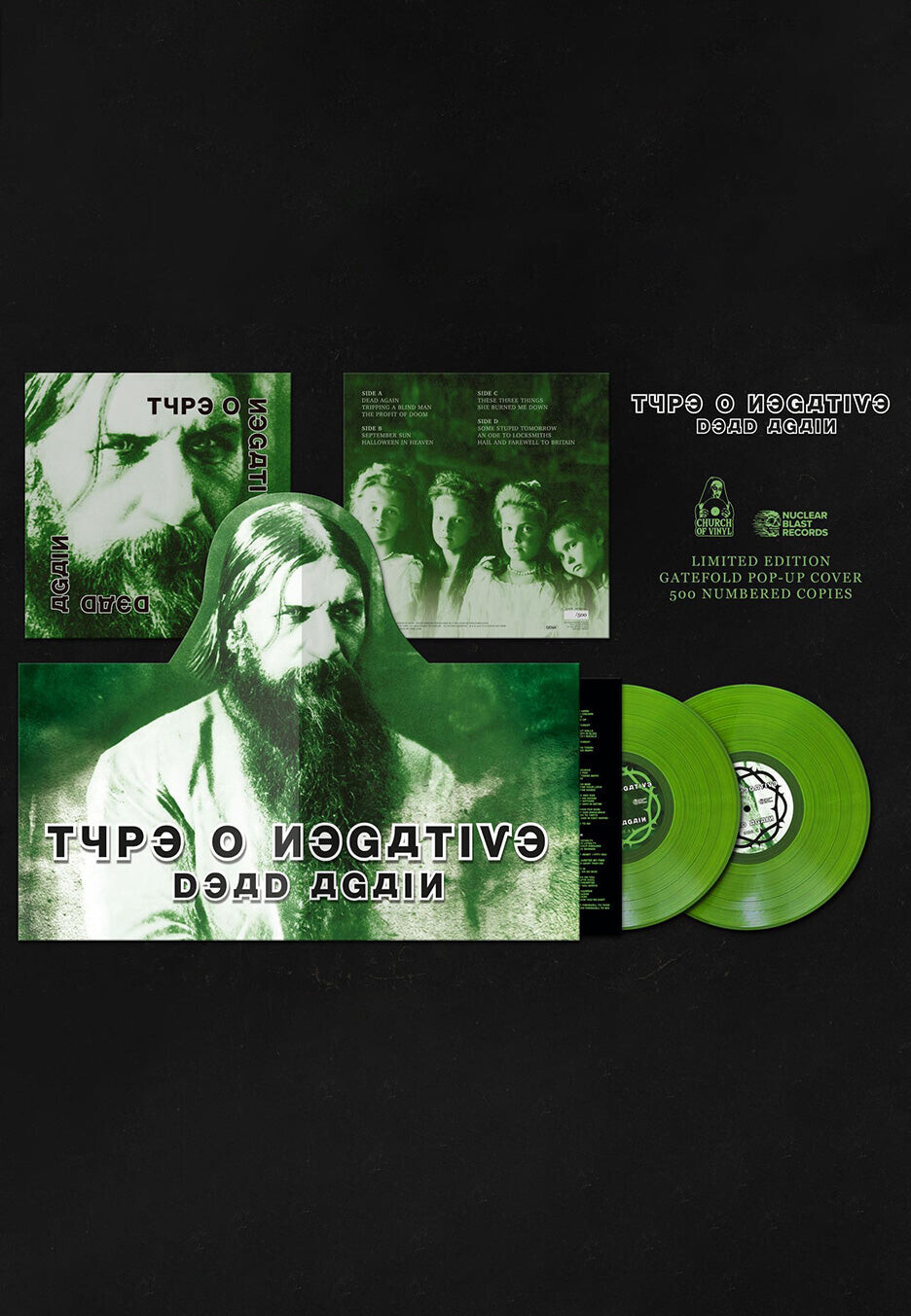 Type O Negative - Dead Again Ltd. Green - Colored 2 PopUp Vinyl