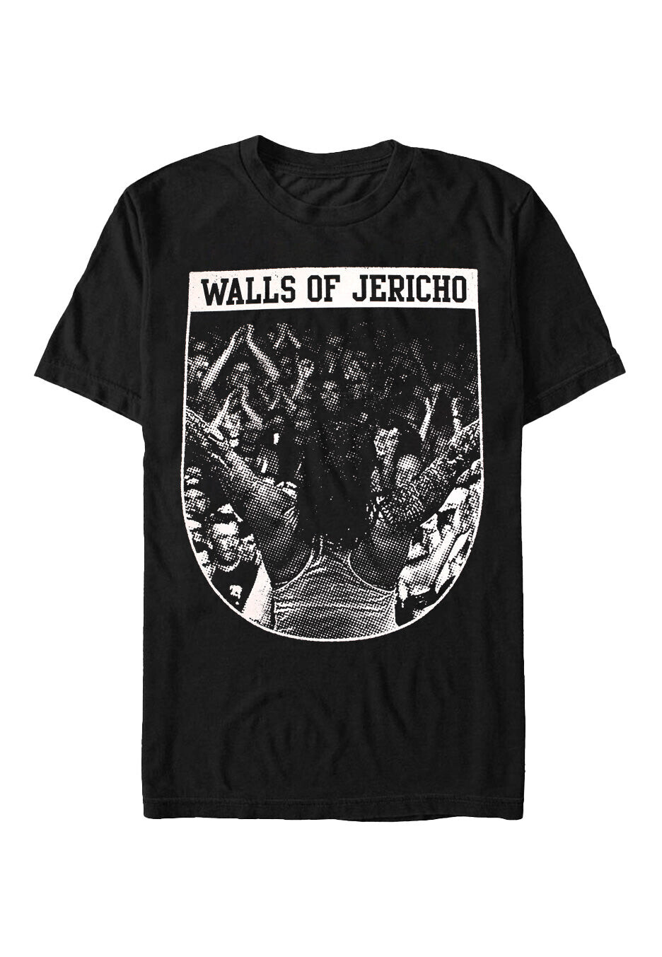 Walls Of Jericho - Crowd Live - T-Shirt - black - XXL - 100% Cotton,Jersey