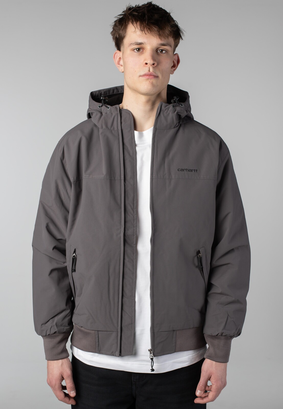 Carhartt WIP - Hooded Sail Porphyry/Black - Jacket - grey - L - 100% Nylon