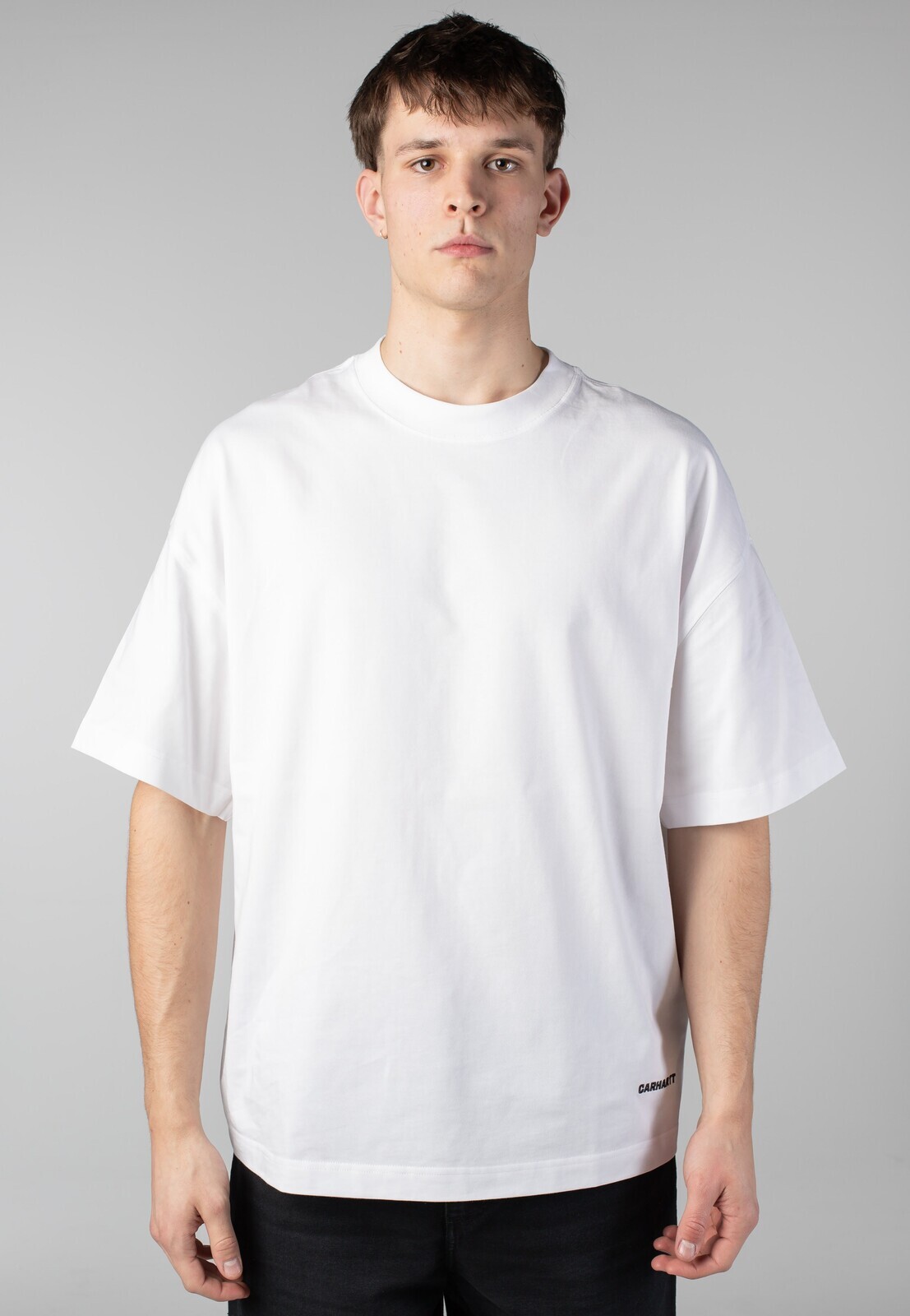 Carhartt WIP - Link Script White/Black - T-Shirt - white - L - 100% Organic Cotton,Jersey