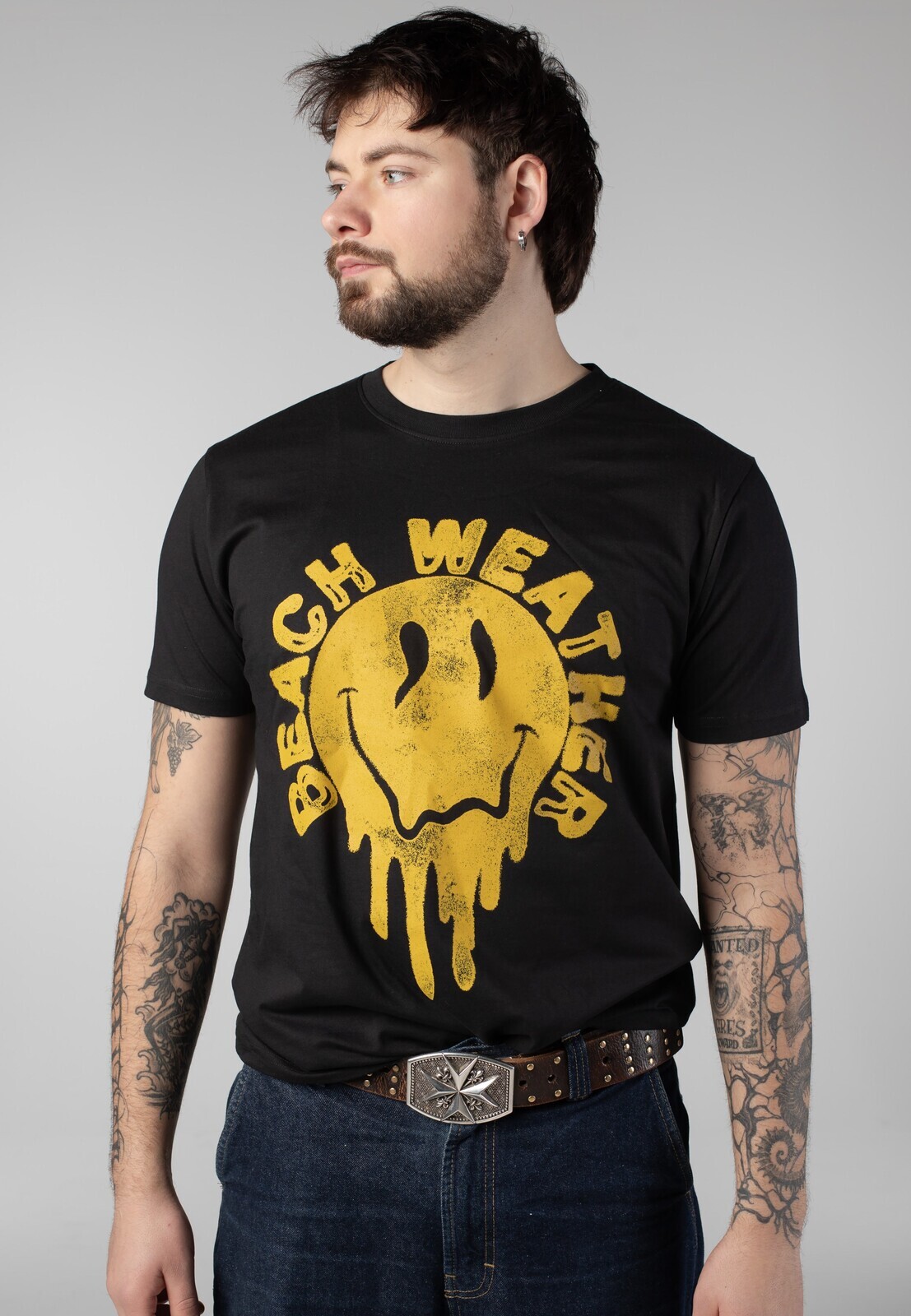 Beach Weather - Smiley - T-Shirt - black - L - Jersey