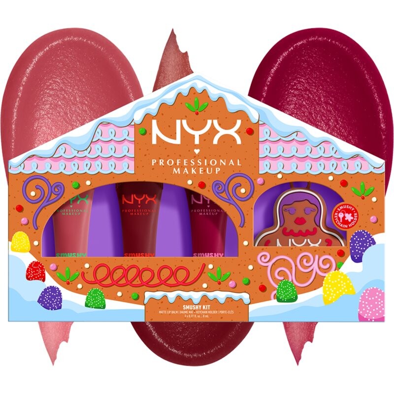 NYX Professional Makeup Gingerbaddie Land Smushy gift set for lips