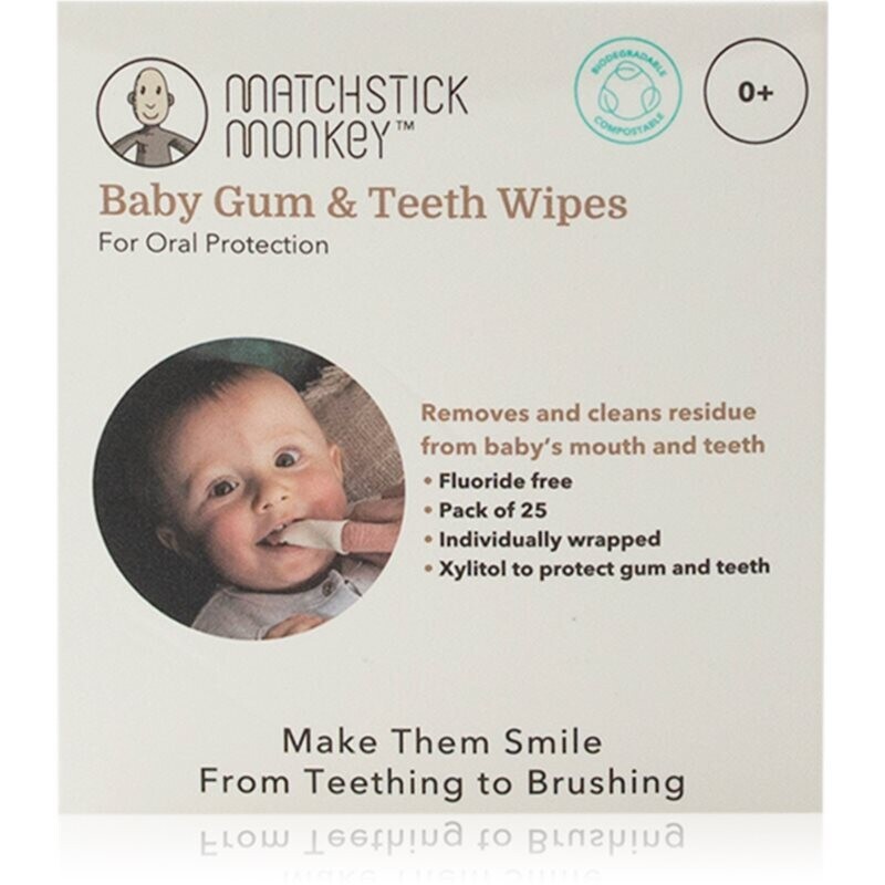 Matchstick Monkey Baby Gum & Teeth Wipes 0 m+ cleansing wipes for teeth, tongue and gums 1 pc
