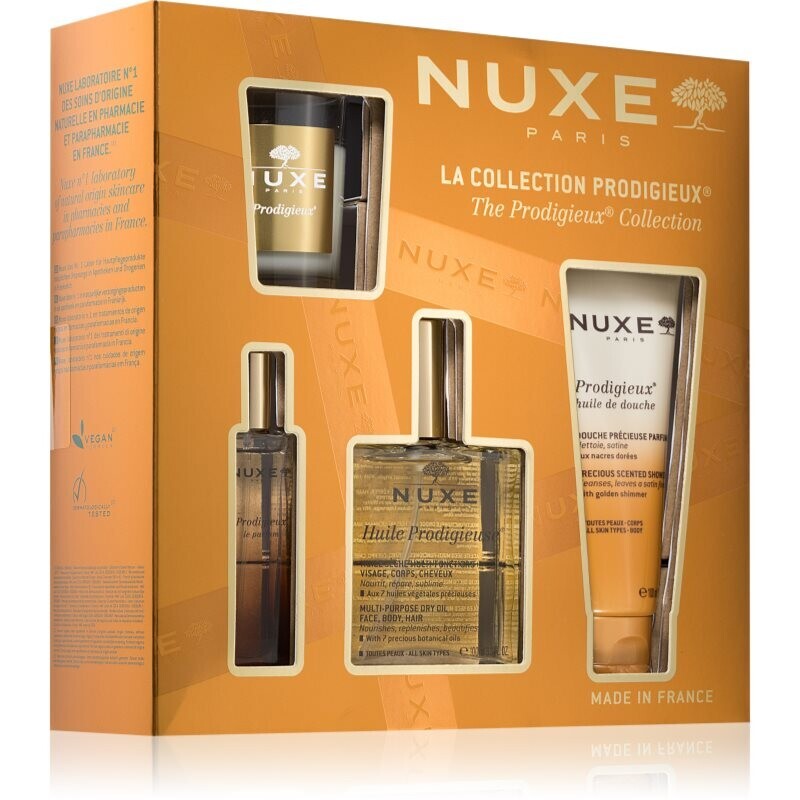 Nuxe Prodigieux Collection gift set for face, body and hair for women