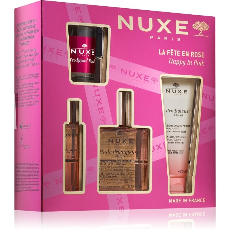 Nuxe Happy In Pink Set gift set for face, body and hair for women