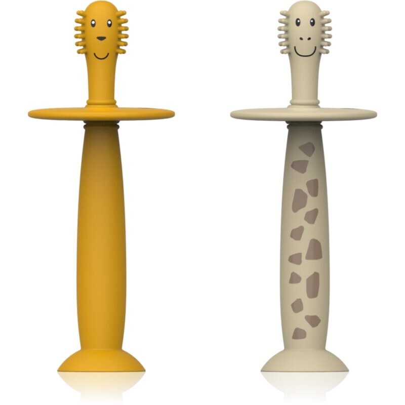 Matchstick Monkey Animal Collection toothbrushes for children Lion/ Giraffe 2 pc