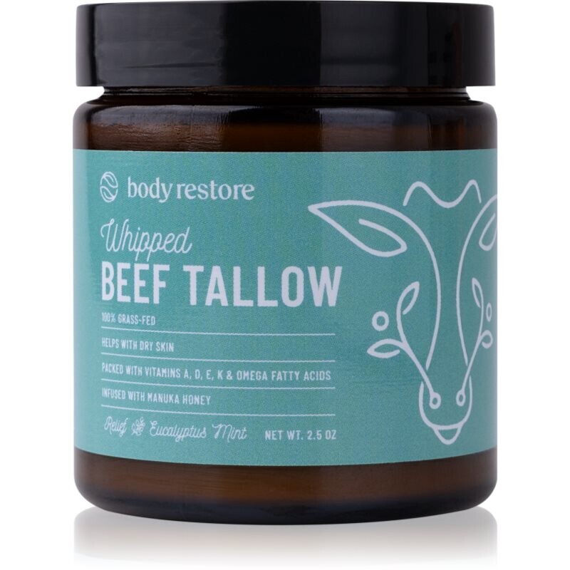 Body Restore Whipped Beef Tallow Balm Eucalyptus & Mint nourishing body cream 73 ml