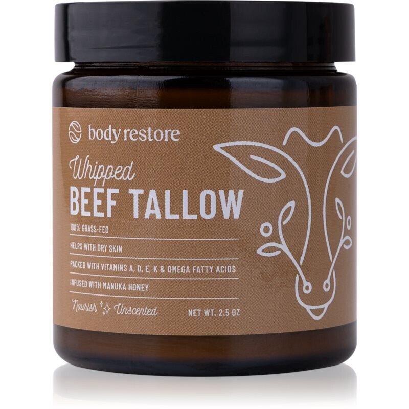 Body Restore Whipped Beef Tallow Balm Unscented nourishing body cream fragrance-free 71 g