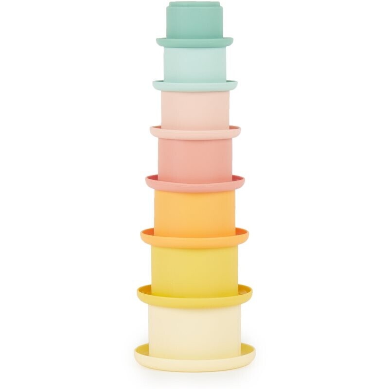 Bieco Silicone Stacking Cups Tropical Vibes stackable cups 12 m+ 7 pc