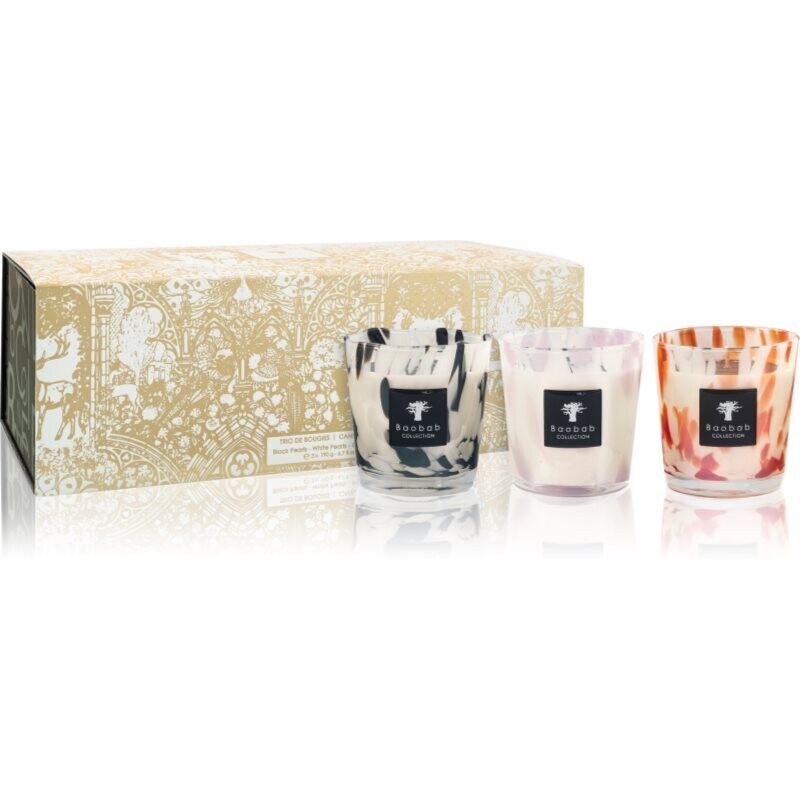 Baobab Collection Pearls Candle Trio gift set