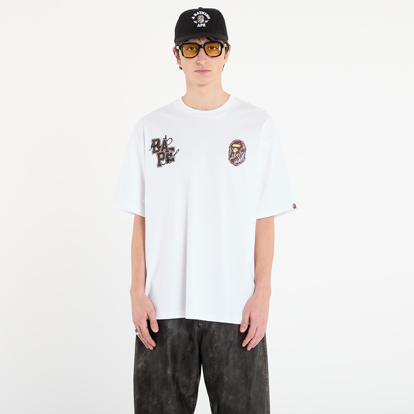 T-shirt BAPE® x FOOTSHOP - Scribble Logo Tee White M
