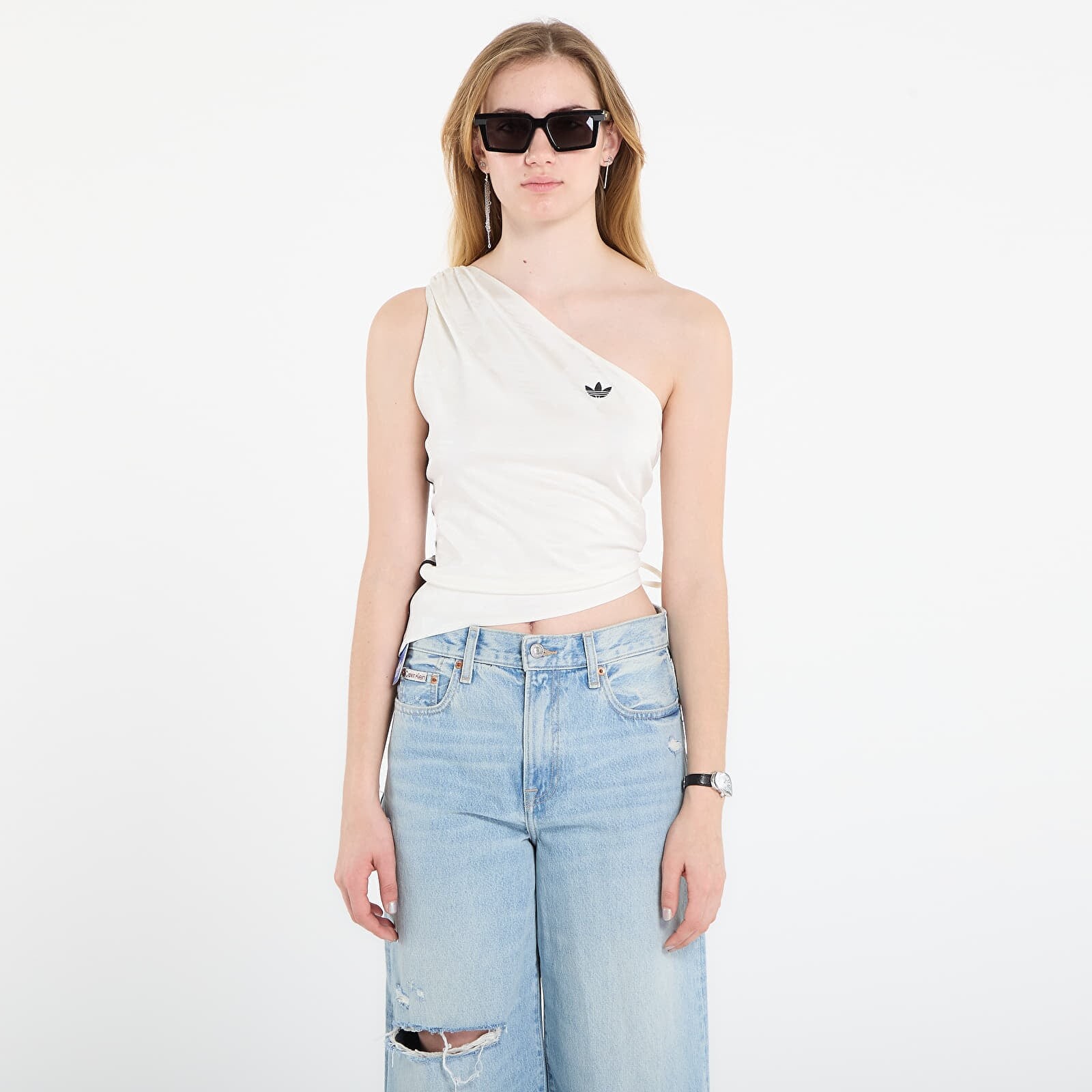 Top adidas Rouched Top Off White M