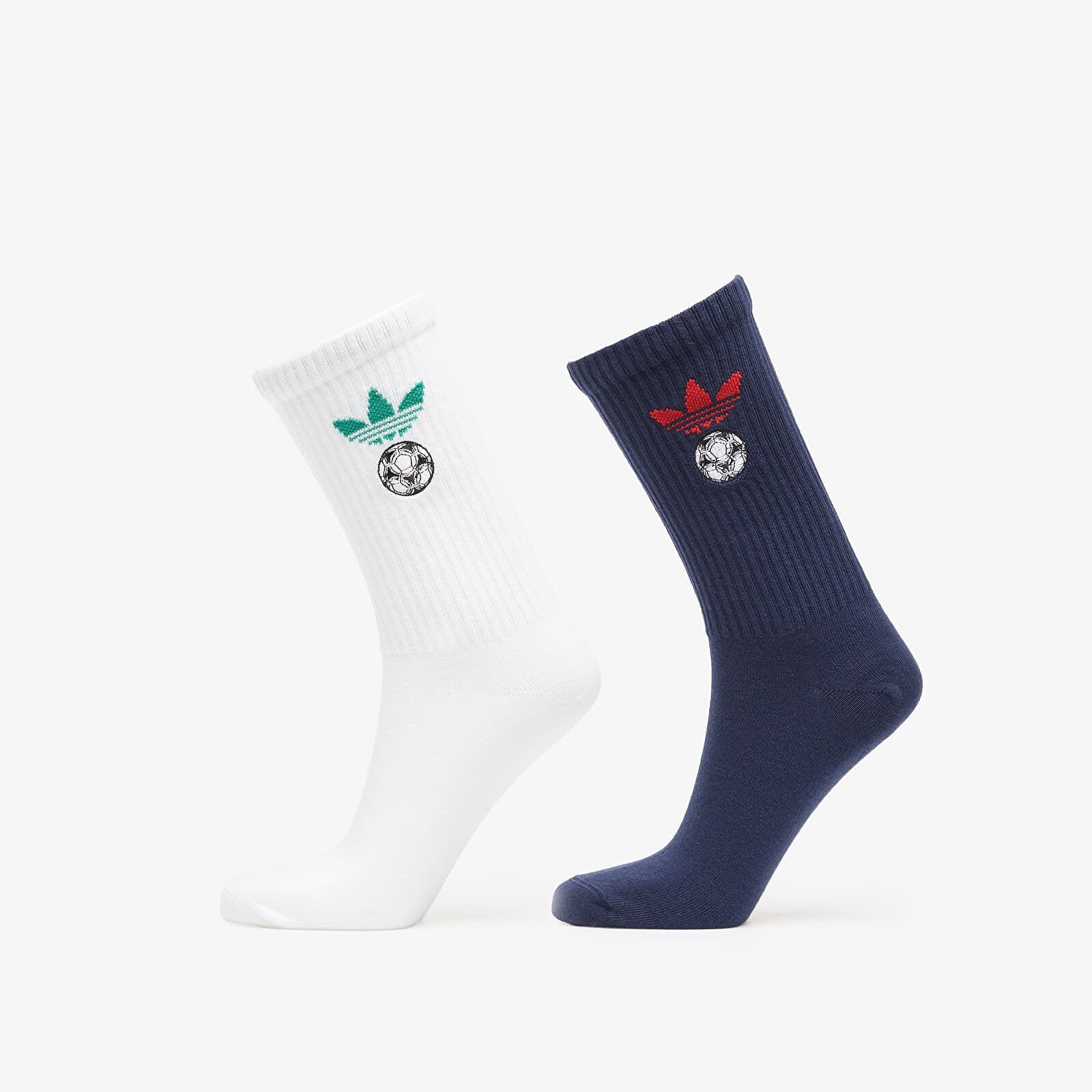 adidas Football Crew Socks 2-Pack White/ Night Indigo XL