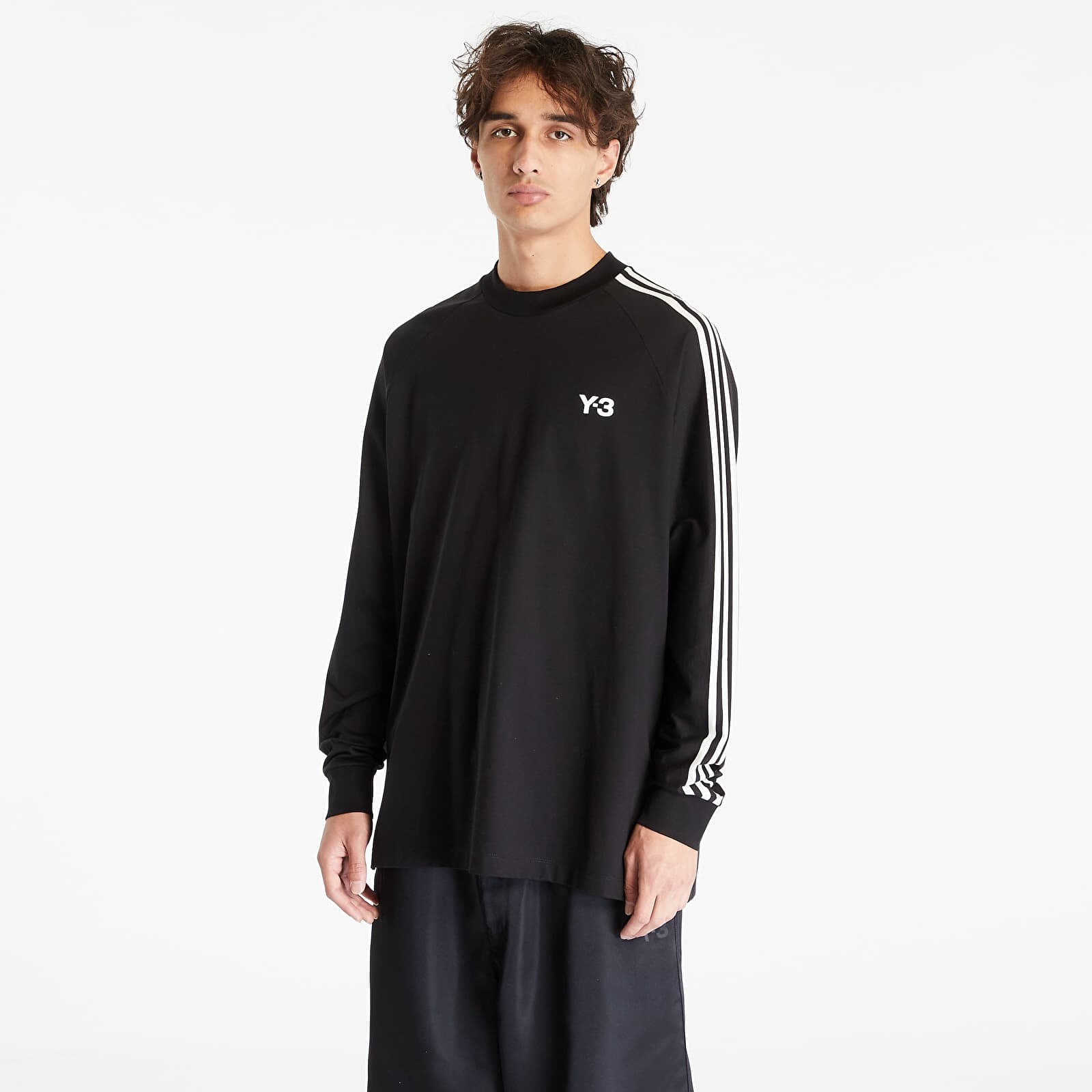 T-shirt Y-3 3-Stripes Long Sleeve Tee UNISEX Black/ Off White M