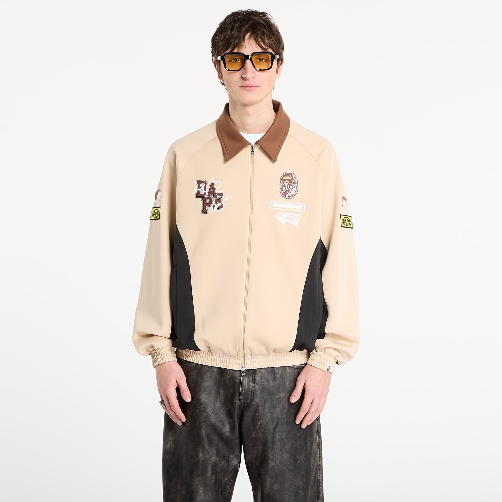 Jacket BAPE® x FOOTSHOP - Track Jacket UNISEX Beige XXL