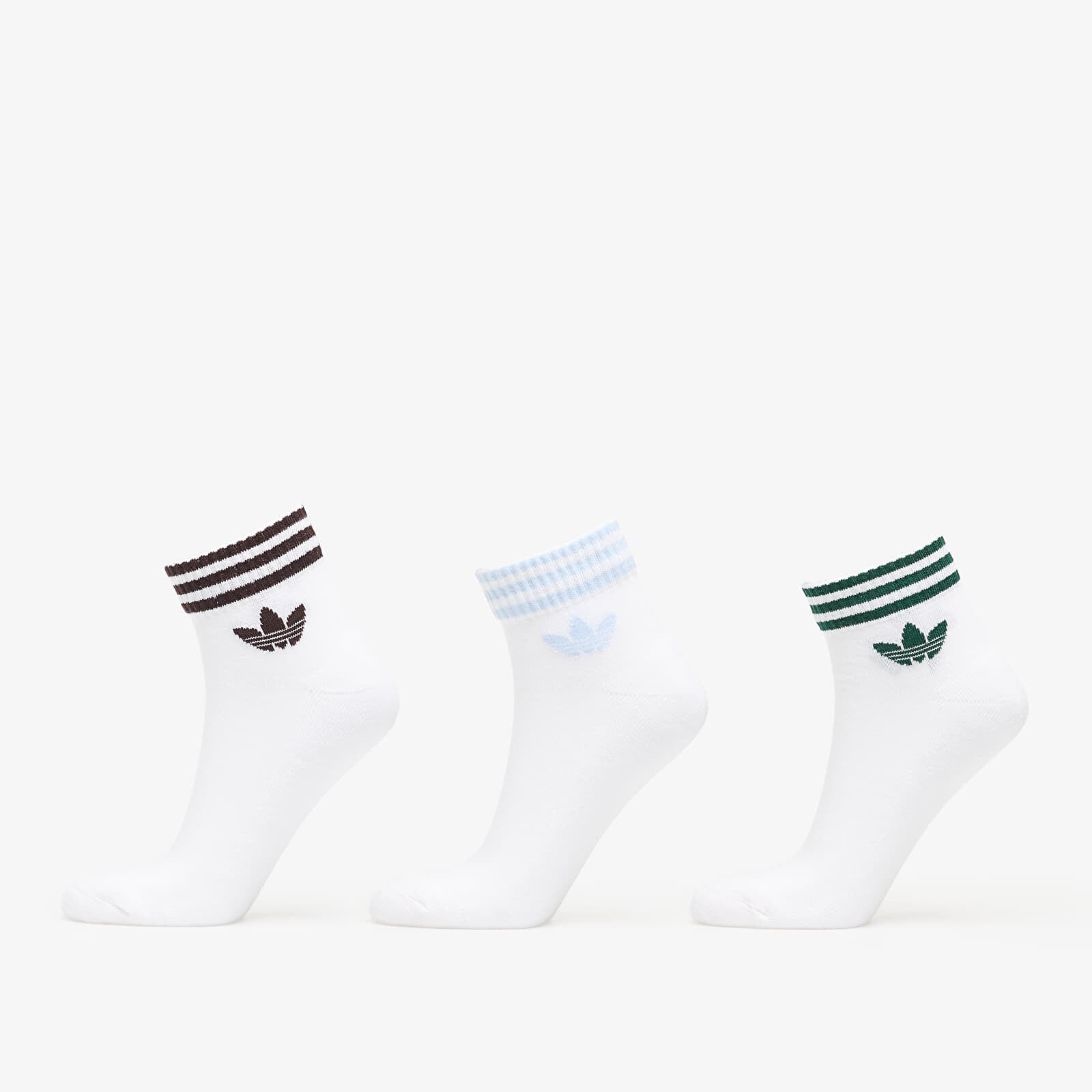 adidas 3S Ankle Socks 3-Pack White/ Auco/ Crsk/ Cgreen M