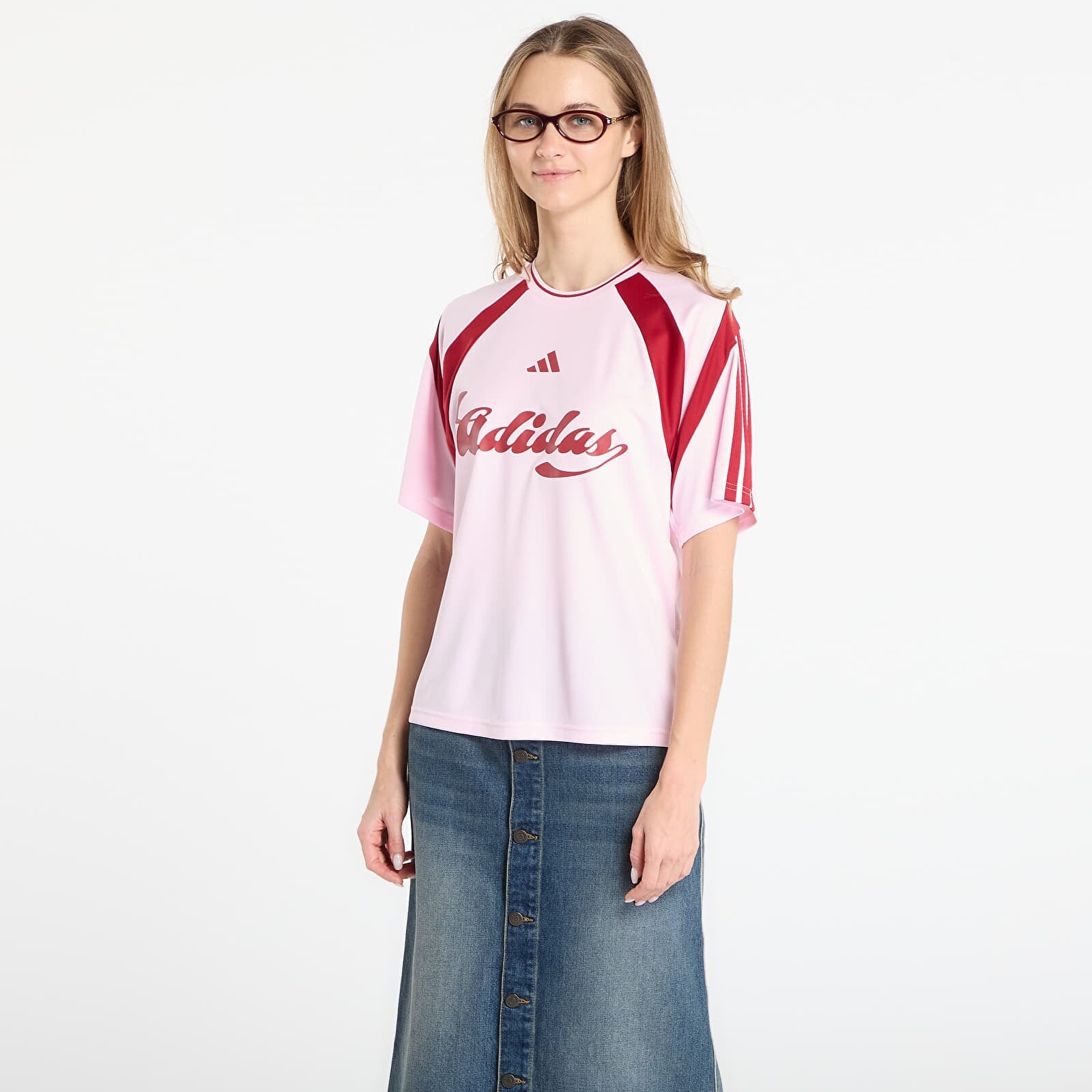 T-shirt adidas W Her Tee Clear Pink/ Actmar L