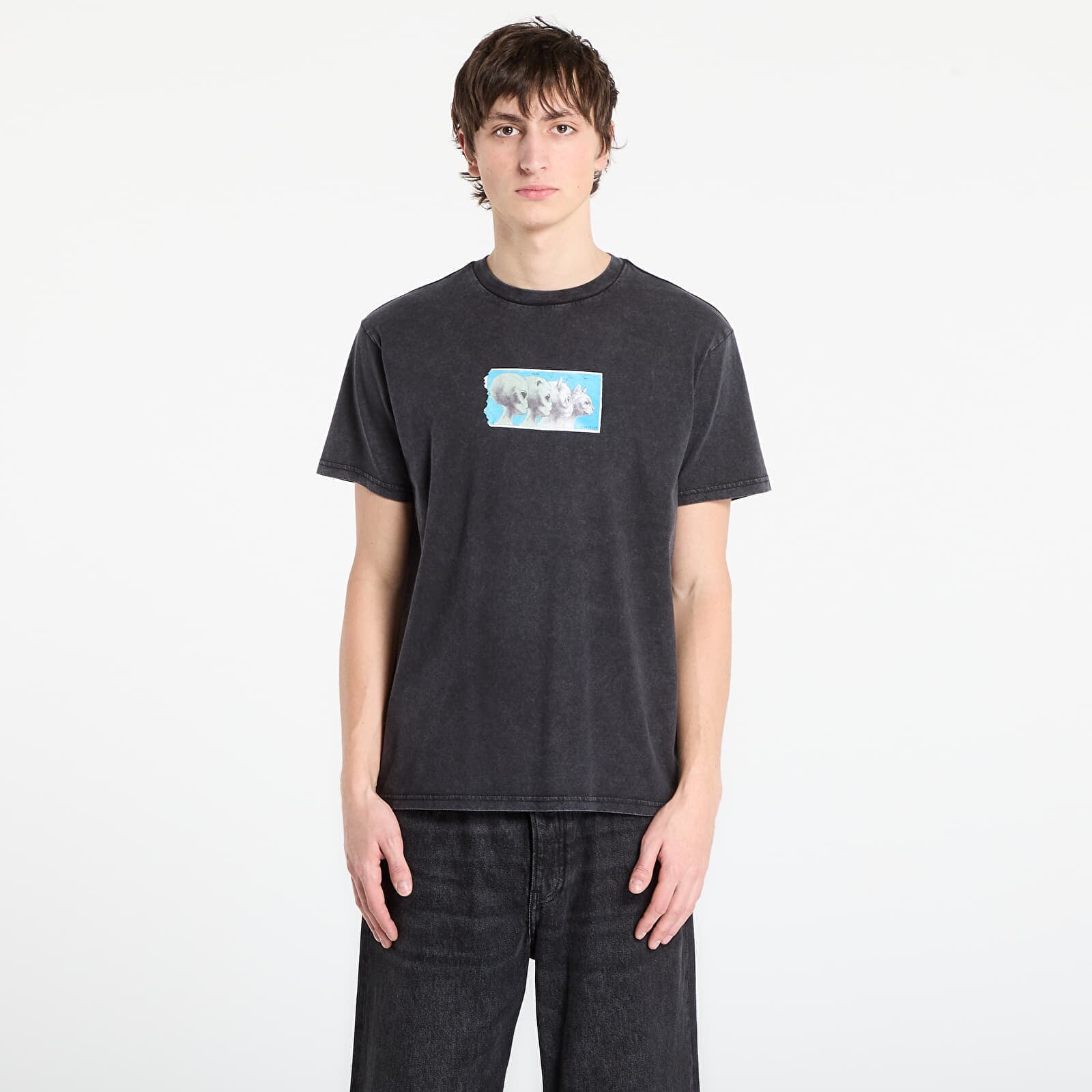 T-shirt RIPNDIP Nerm Geo Tee Black Vintage Wash S