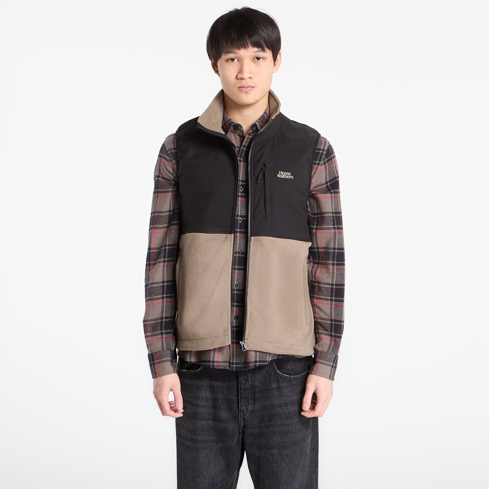 Vest Horsefeathers Duval Fleece Vest Taupe XS