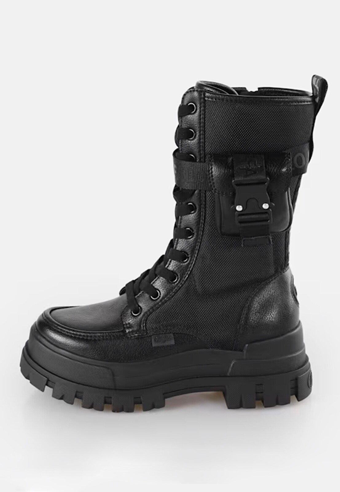 Buffalo - Aspha Com Hi Vegan Black - Girl Shoes - black - EU 36 - Synthetic/Synthetic/Rubber