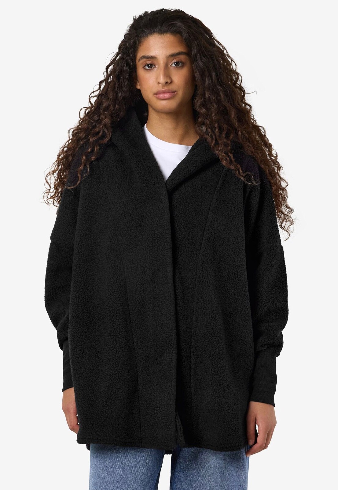 Noisy May - Cozy Long Black - Jacket - black - L - 100% Polyester
