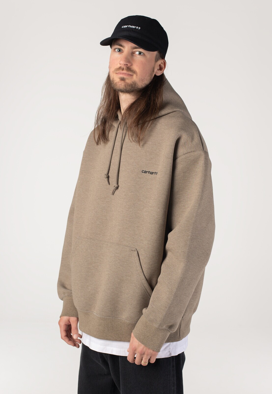 Carhartt WIP - Hooded Alda Brass/Black - Hoodie - brown - L - Sweat