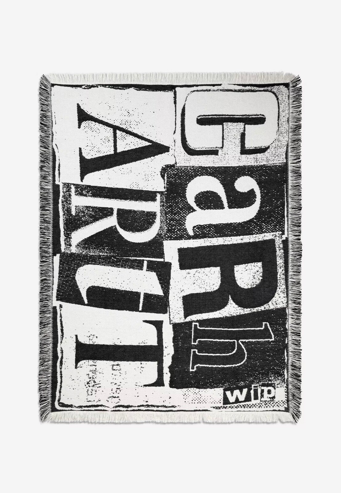 Carhartt WIP - Letterpress Black/Wax - Blanket - black - Onesize - 100% Cotton