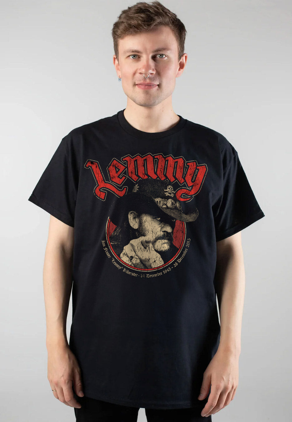 Lemmy Kilmister - Point Circle - T-Shirt - black - L - 100% Cotton