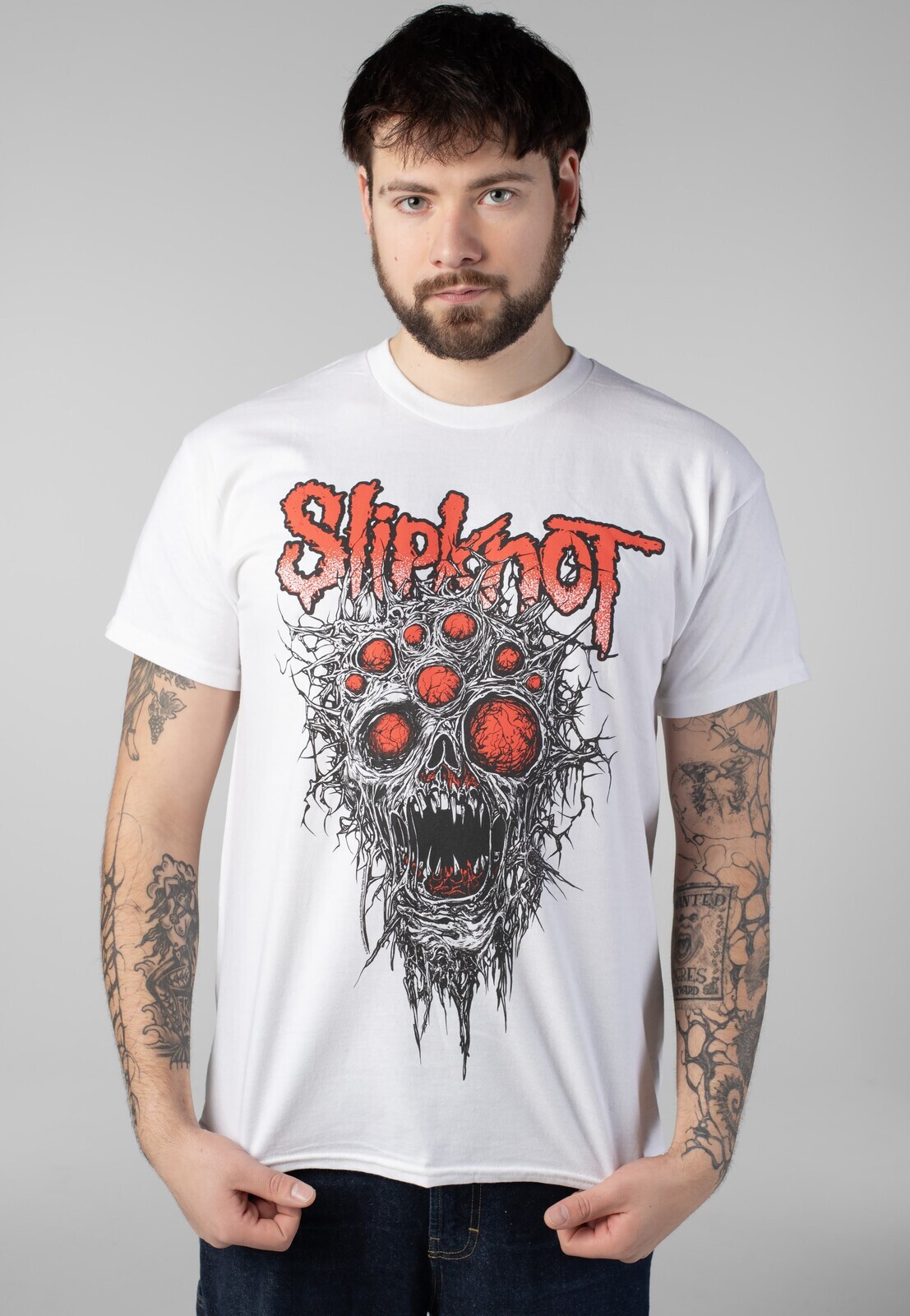 Slipknot - 9 Eye Monster White - T-Shirt