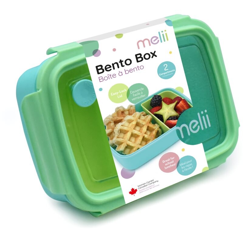 Melii Bento Box lunch box Blue, Mint, Lime 880 ml