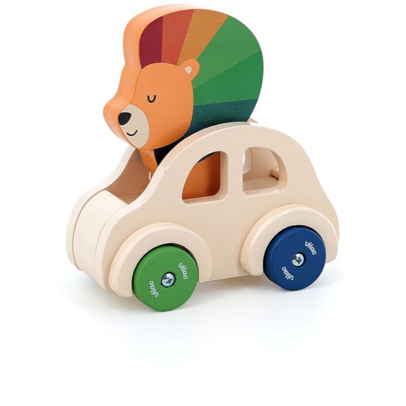 Vilac Lion in a Car toy wooden 15m+ 1 pc