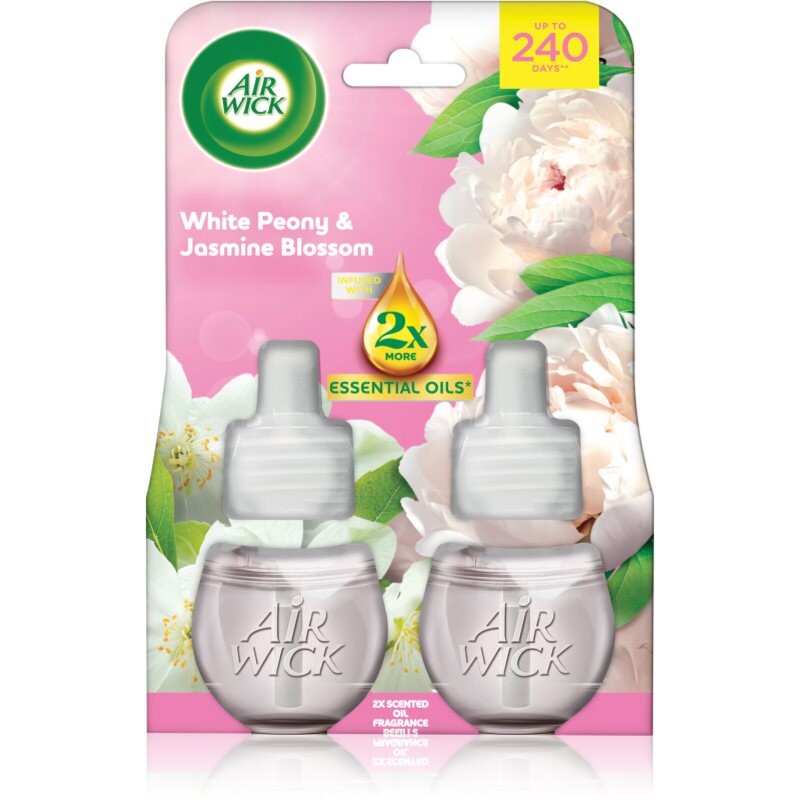 Air Wick Essential Oils White Peony & Jasmine Blossom electric diffuser refill 2x19 ml